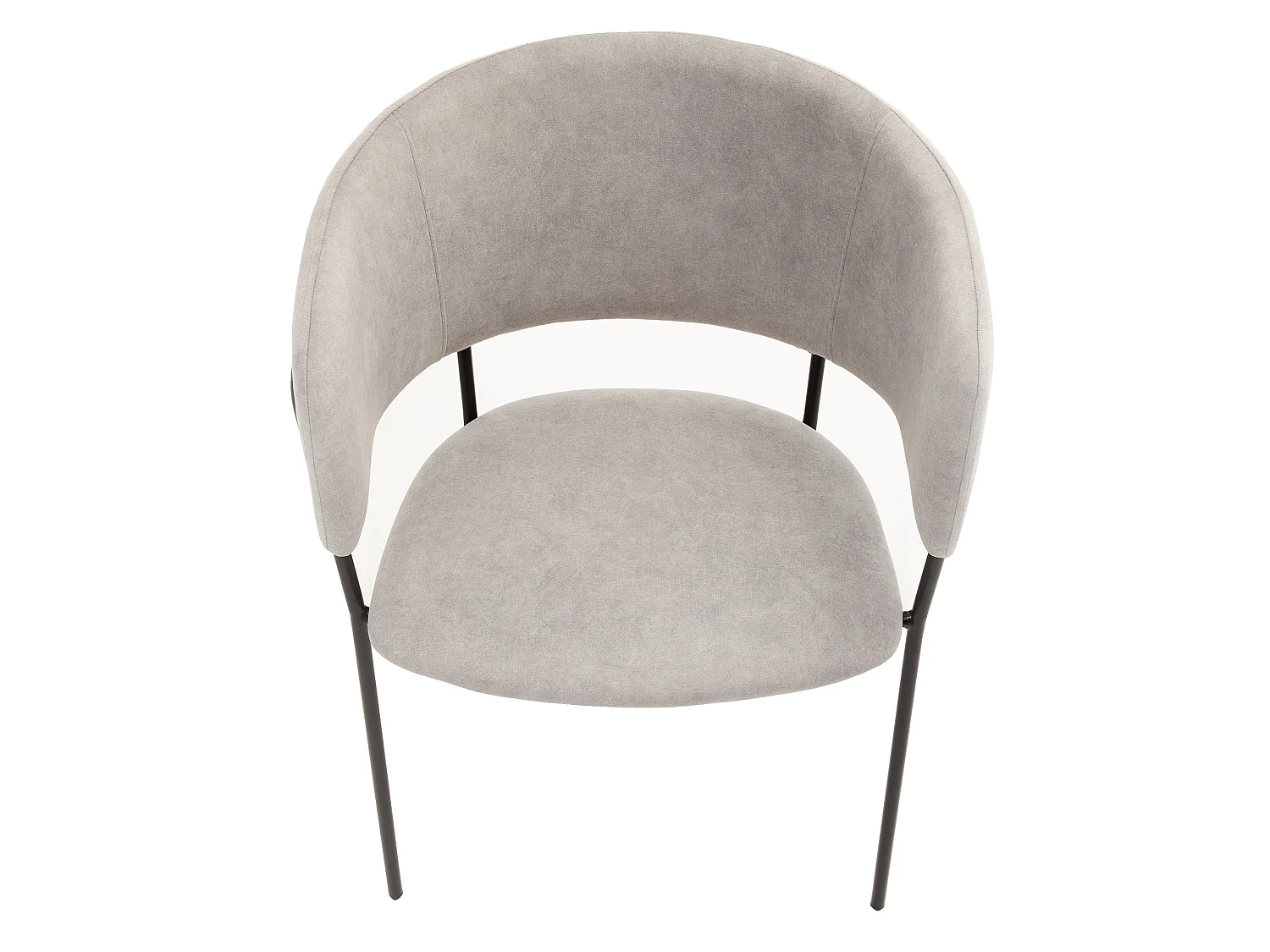 Chaise tapissée - gris/base noir - PROOLS