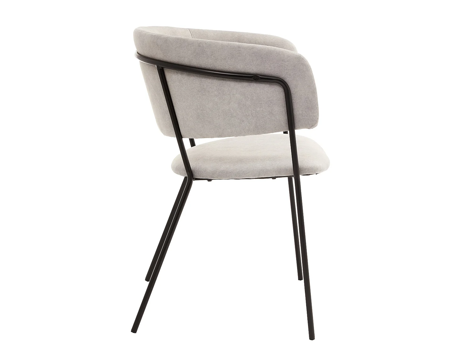 Chaise tapissée - gris/base noir - PROOLS