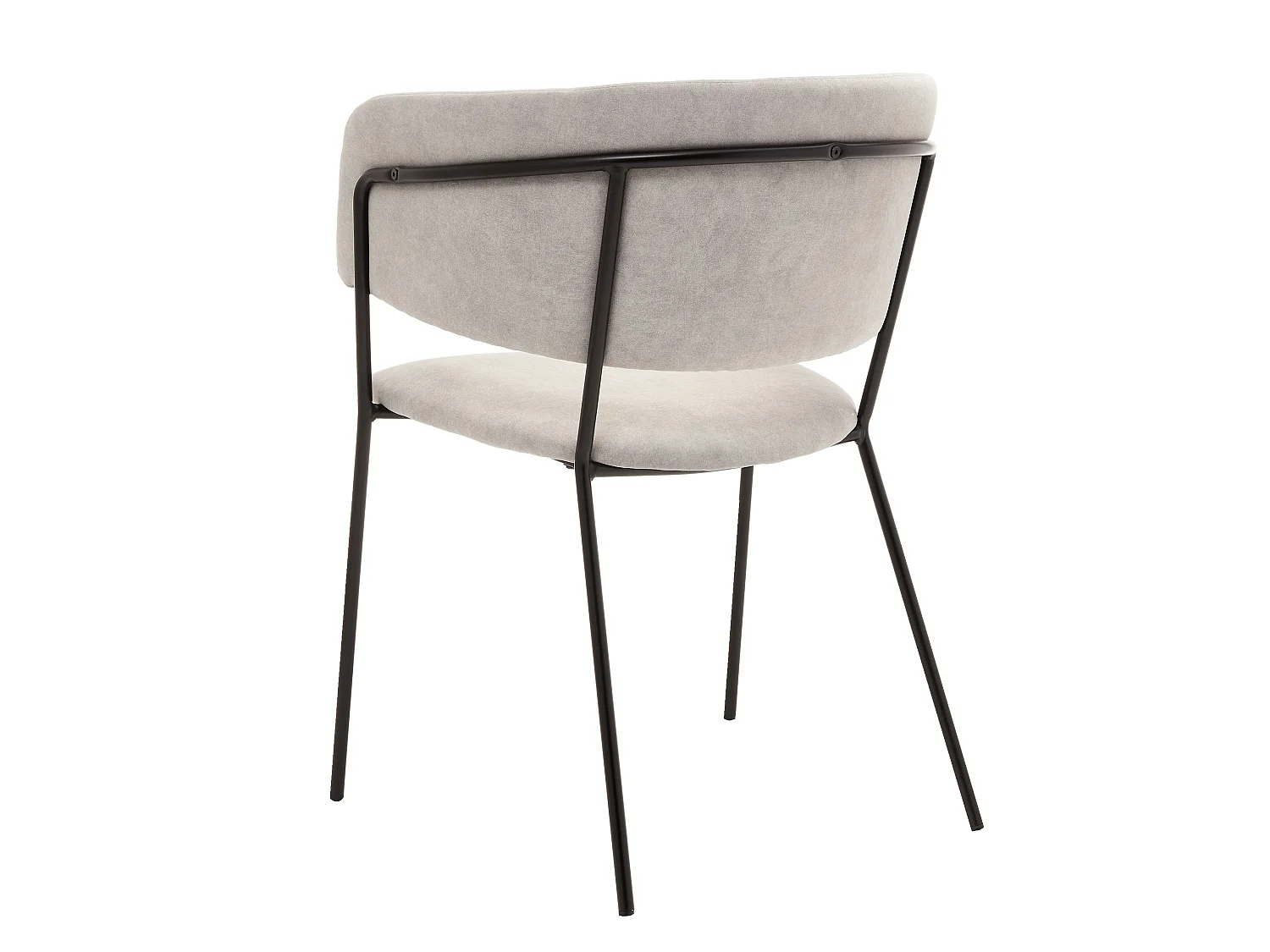 Chaise tapissée - gris/base noir - PROOLS