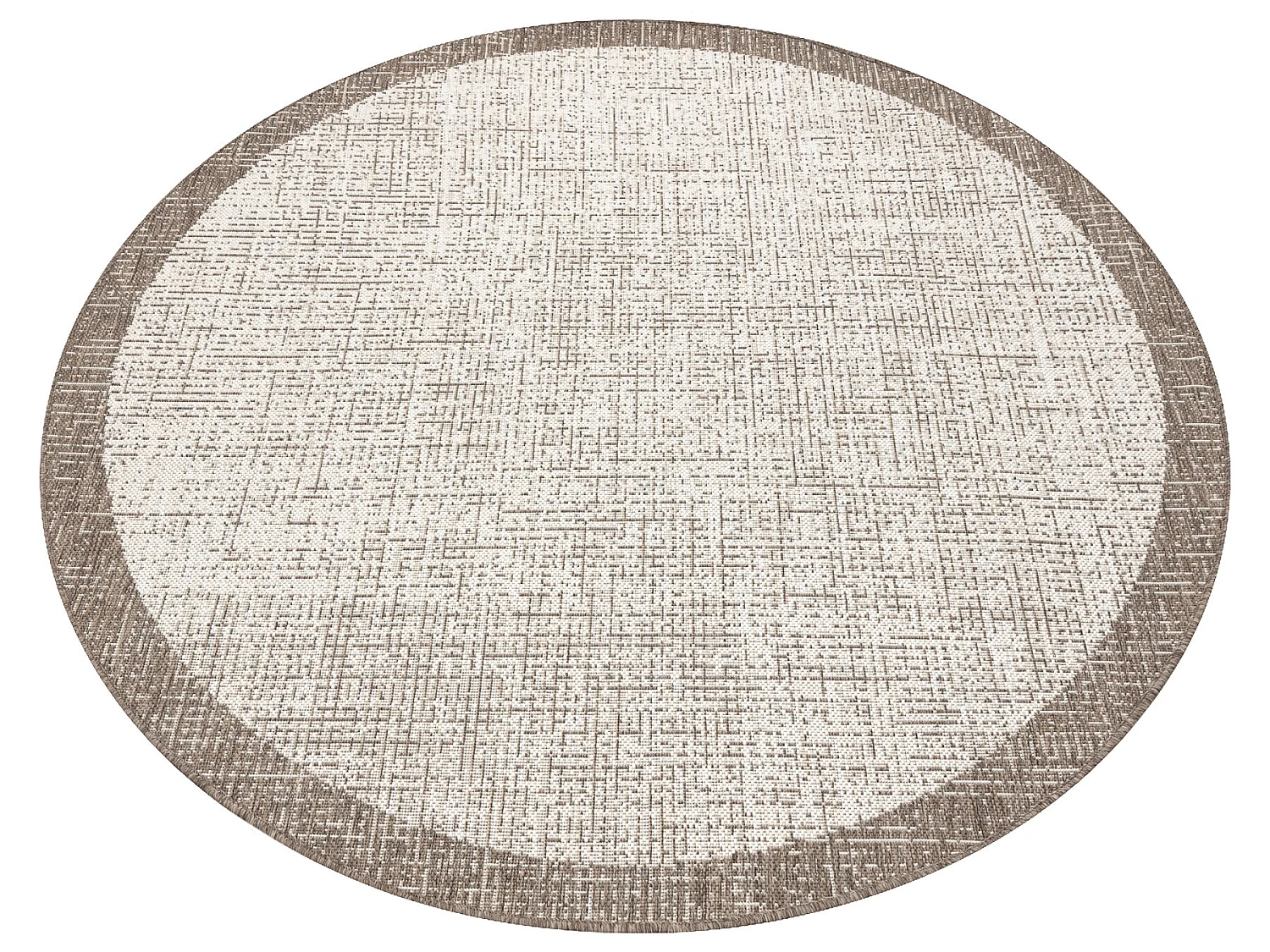 Tapete SIZAL FLOORLUX CIRCULO 20401 Quadro champanhe / taupe cercle 160 cm