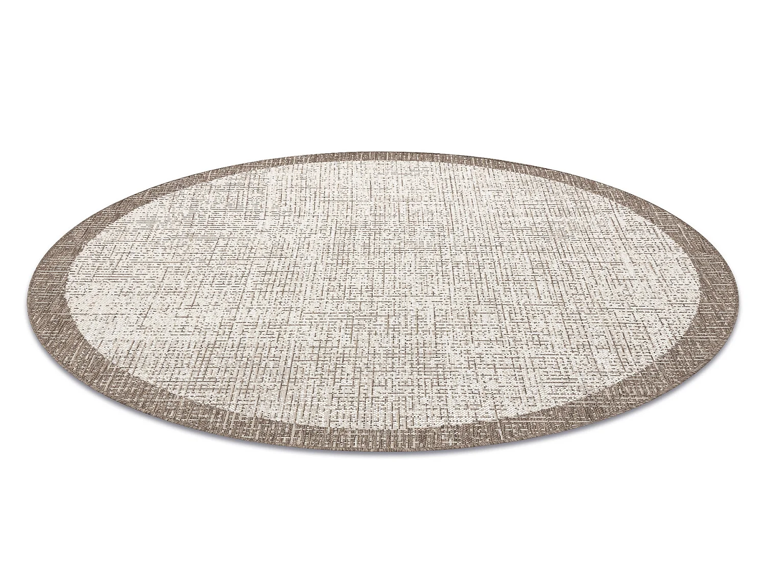 Tapete SIZAL FLOORLUX CIRCULO 20401 Quadro champanhe / taupe cercle 160 cm