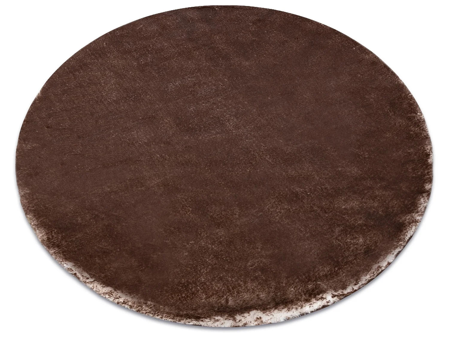 Tapis de lavage moderne LAPIN circle shaggy, antidérapant ivoire / Ch cercle 100 cm