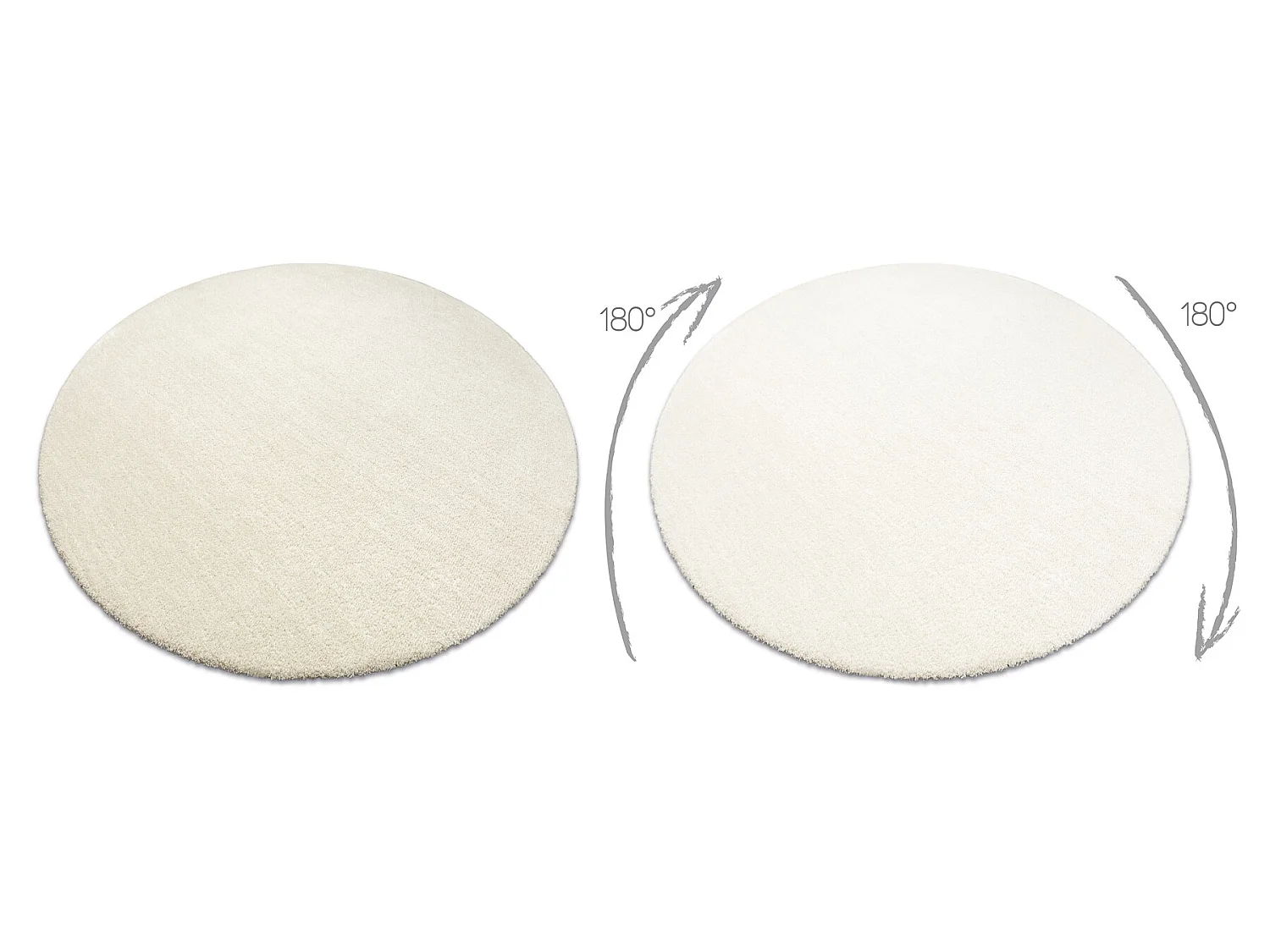 Tapete de lavagem moderno LATIO 71351056 circulo creme cercle 80 cm