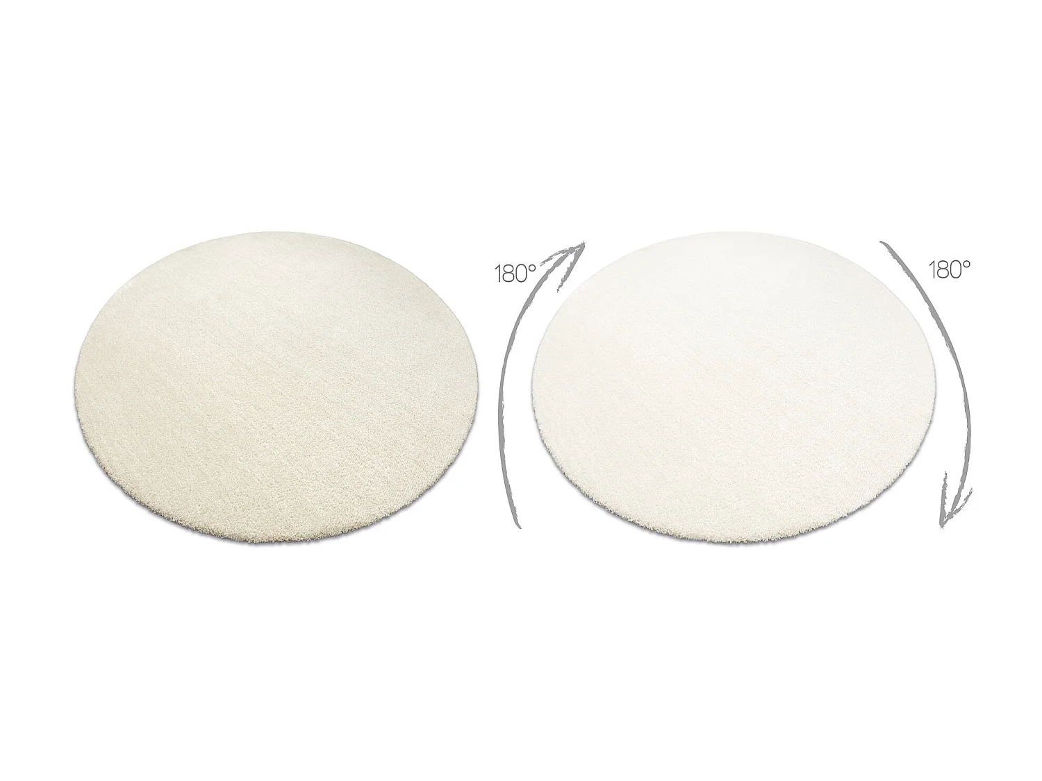 Modern Tapijt Wasbaar , LATIO 71351056 ROND crème cercle 80 cm