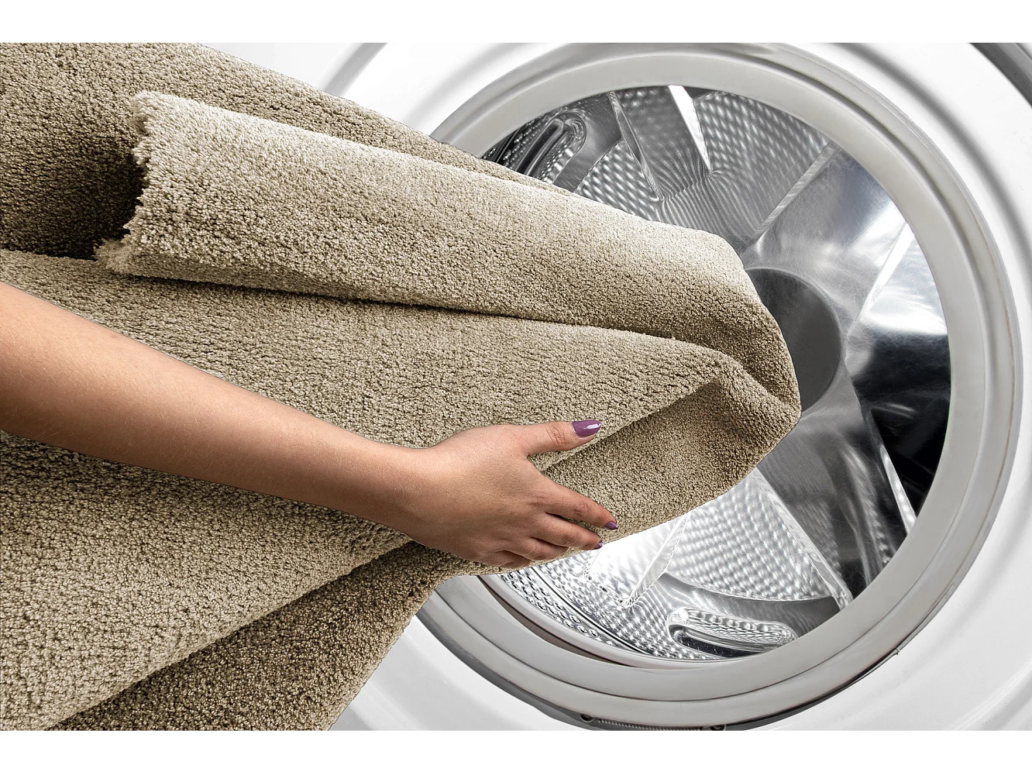 Tapis moderne lavable LATIO 71351050 cercle beige cercle 80 cm