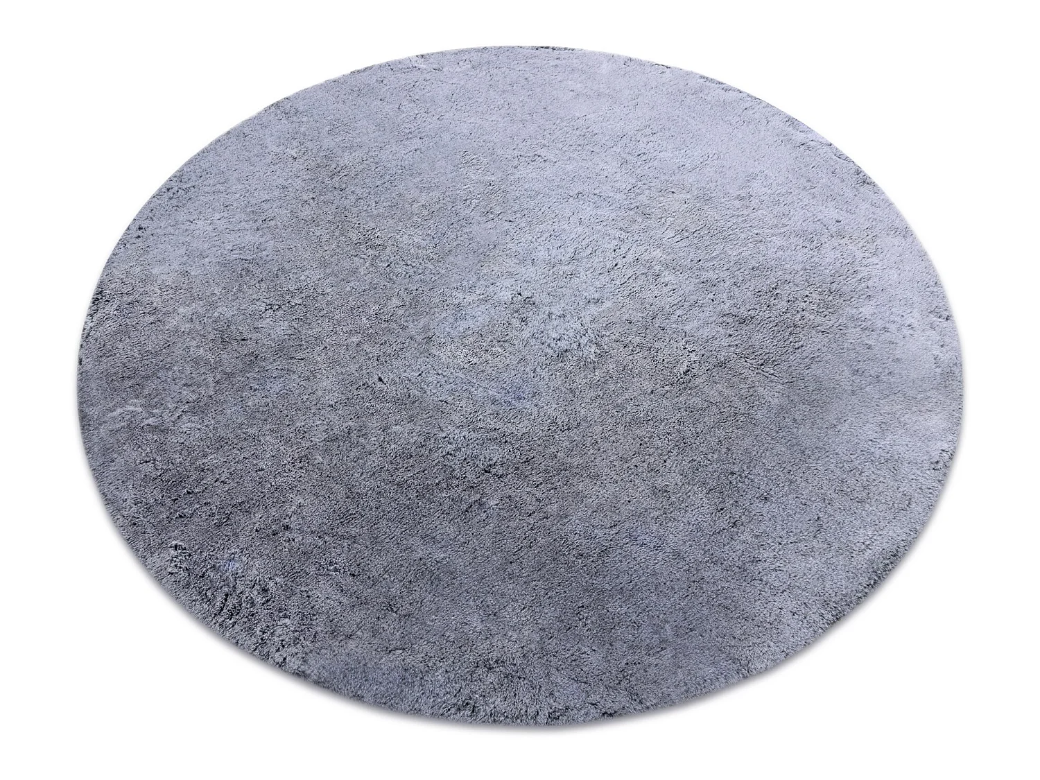 Tapis de lavage moderne LAPIN circle shaggy, antidérapant noir / ivoi cercle 80 cm