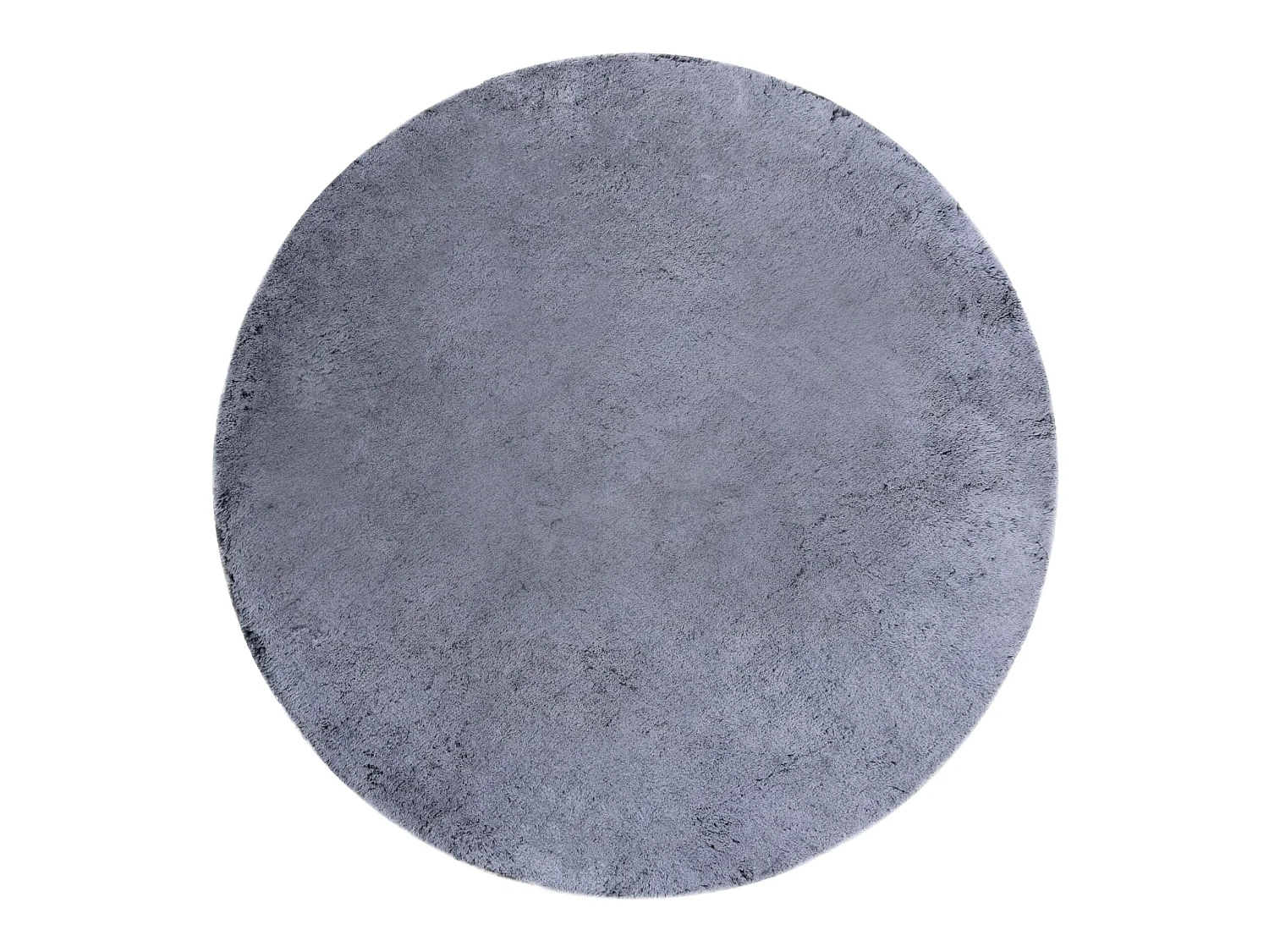 Tapis de lavage moderne LAPIN circle shaggy, antidérapant noir / ivoi cercle 80 cm