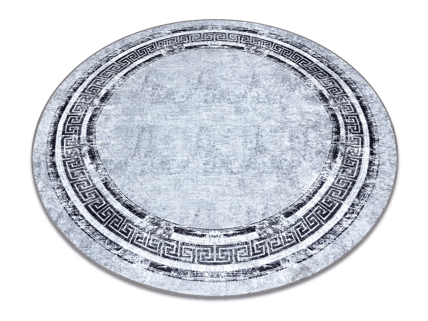Tapis lavable MIRO 51254.802 cercle Marbre, grec antidérapant - gris  cercle 100 cm