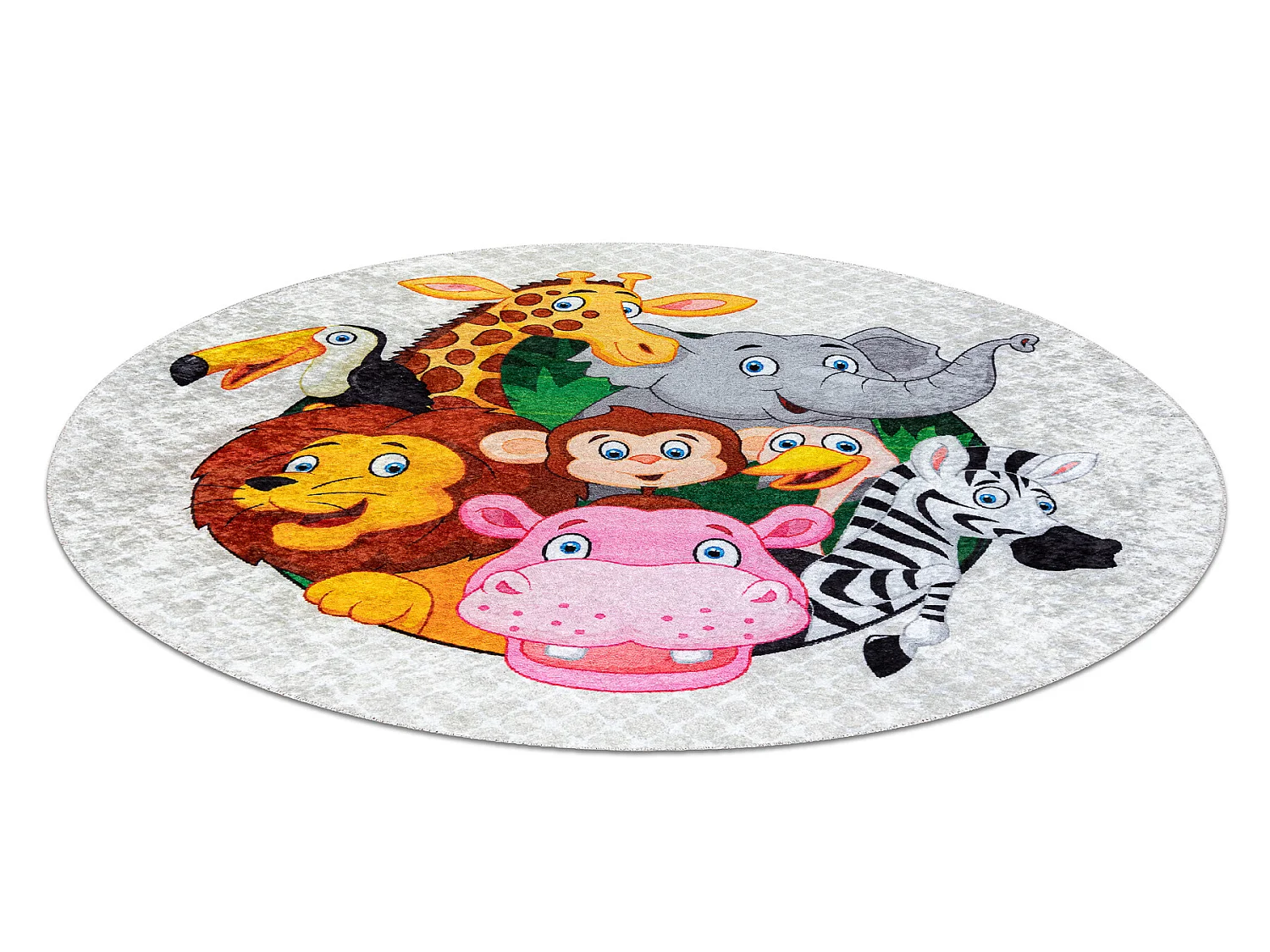 Tapis lavable JUNIOR 51595.801 cercle animaux, Afrique pour les enfant cercle 80 cm
