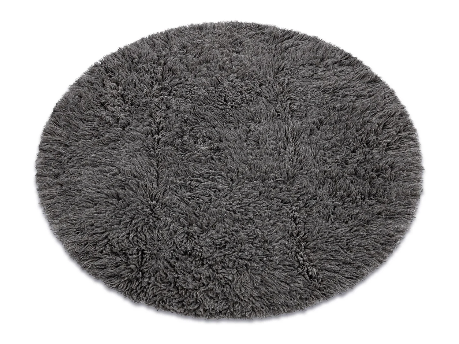 Vlokjes wol ROND grijs cercle 200 cm