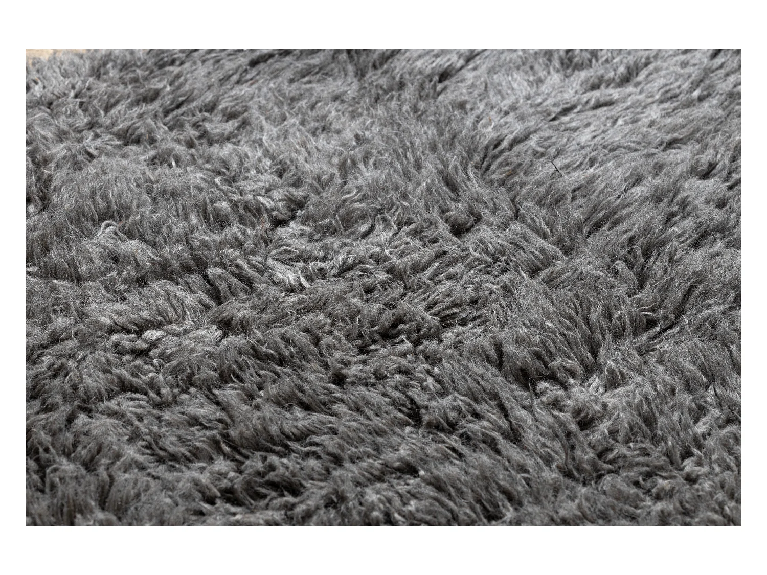 Vlokjes wol ROND grijs cercle 200 cm