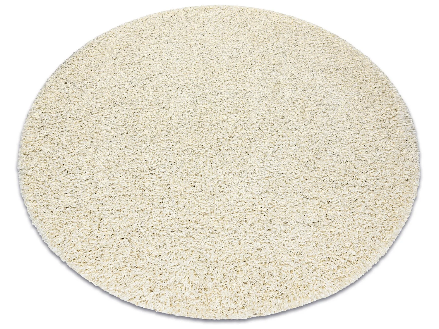 Tapijt SOFFI ROND shaggy 5cm crème cercle 80 cm