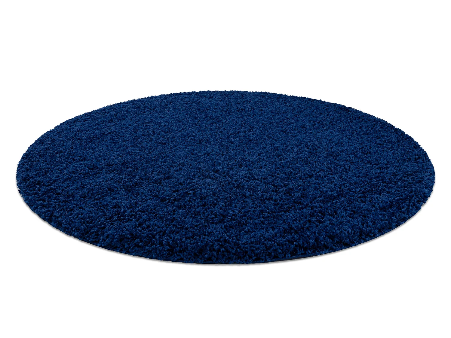 Tapijt SOFFI ROND shaggy 5cm blauw cercle 80 cm