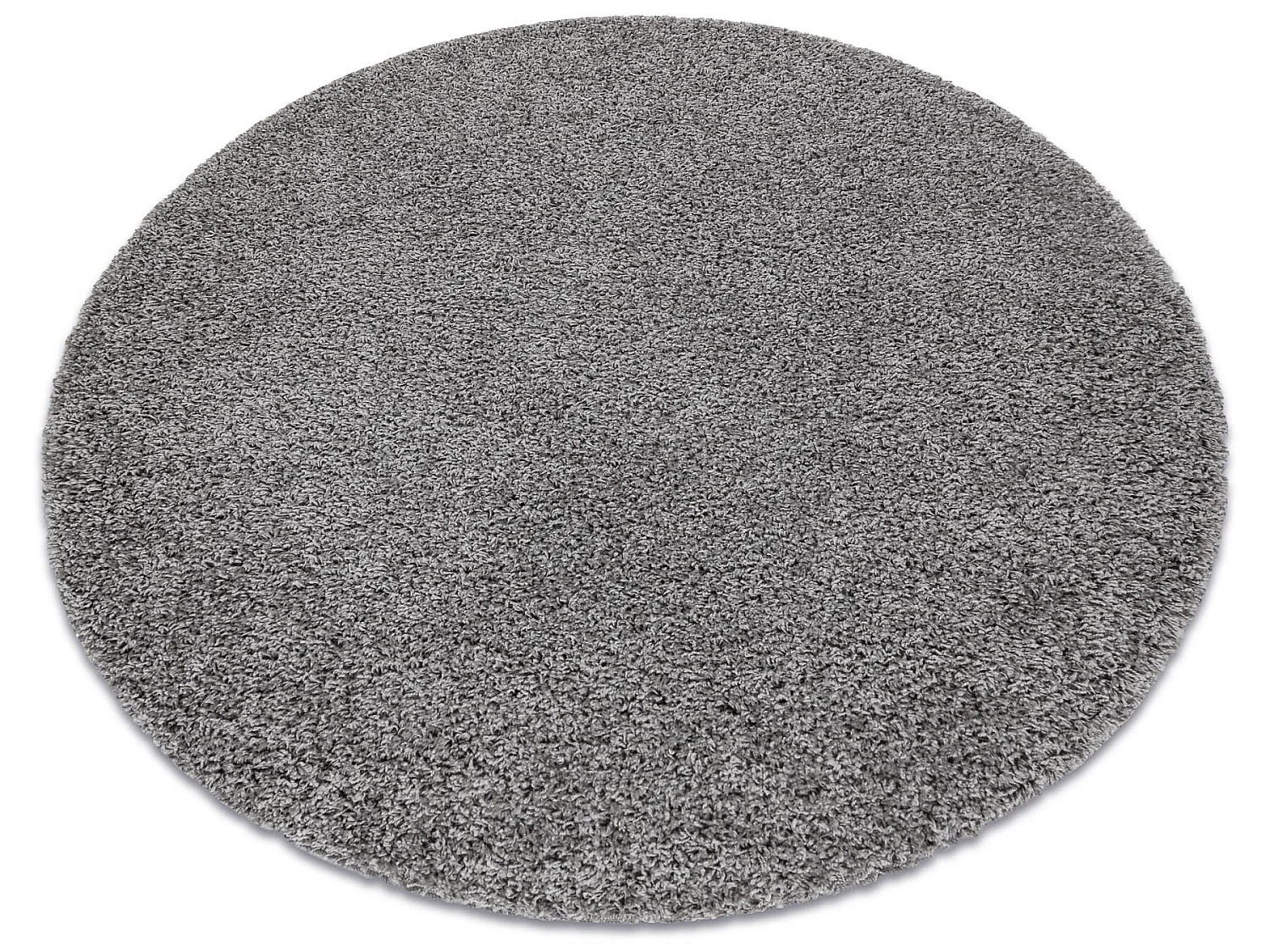 Tapis SOFFI Cercle shaggy 5cm gris cercle 80 cm