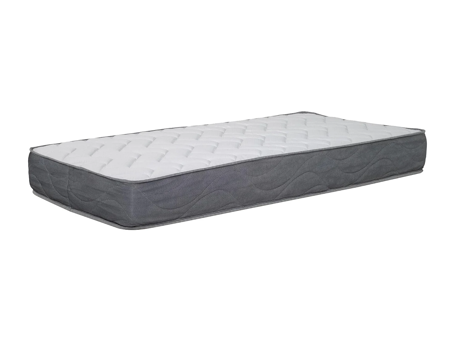 Ensemble Matelas Mousse Luxe - 90x190 et 1 Oreiller mémoire 50x70 - Sommier tapissier noir
