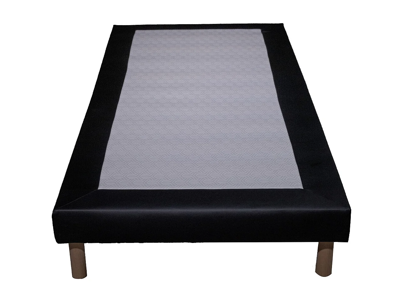 Ensemble Matelas Mousse Luxe - 90x190 et 1 Oreiller mémoire 50x70 - Sommier tapissier noir