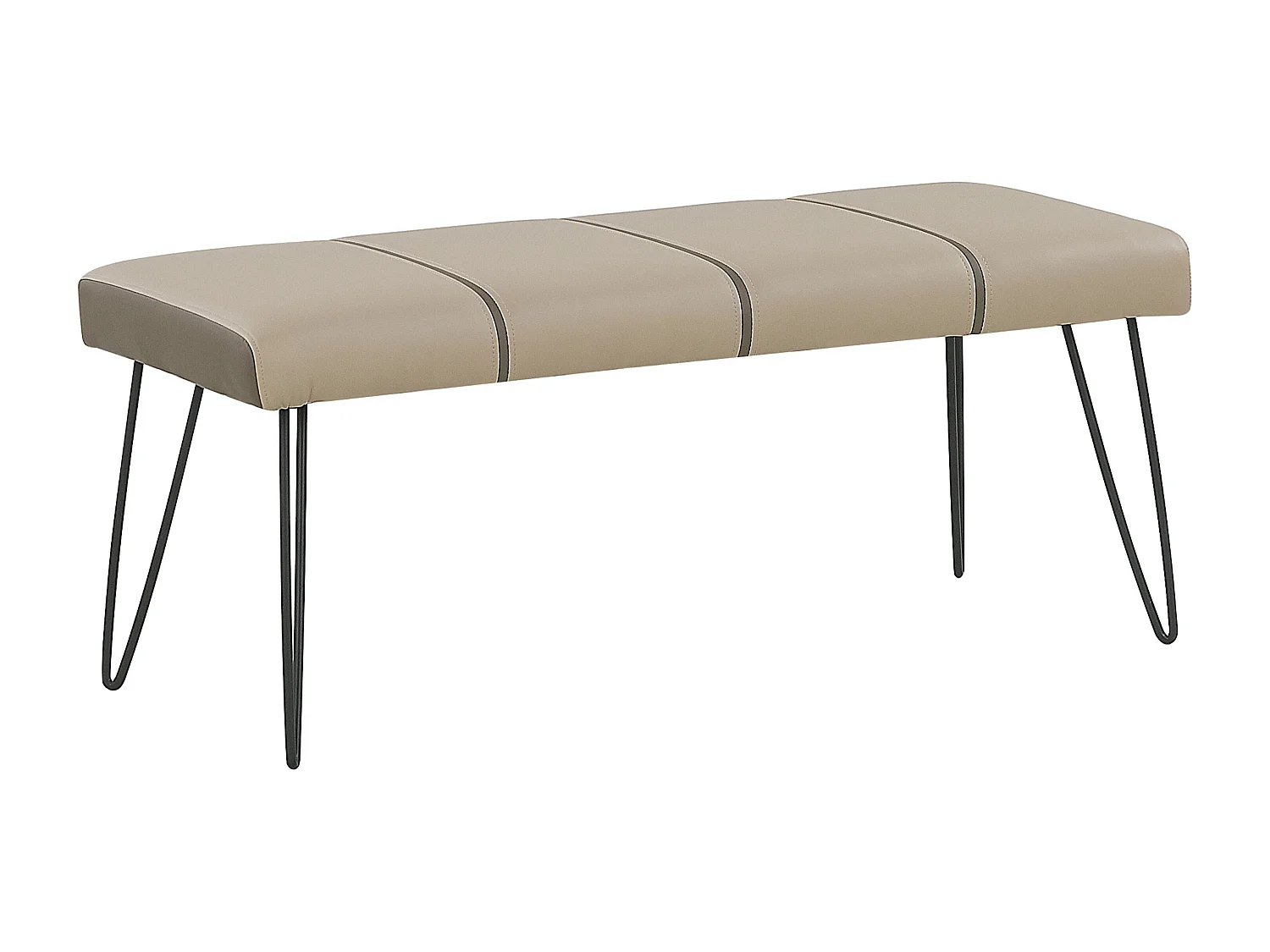 Conjunto de quarto de dormir Pele sintética BETIN 180 x 200 cm Cor de areia