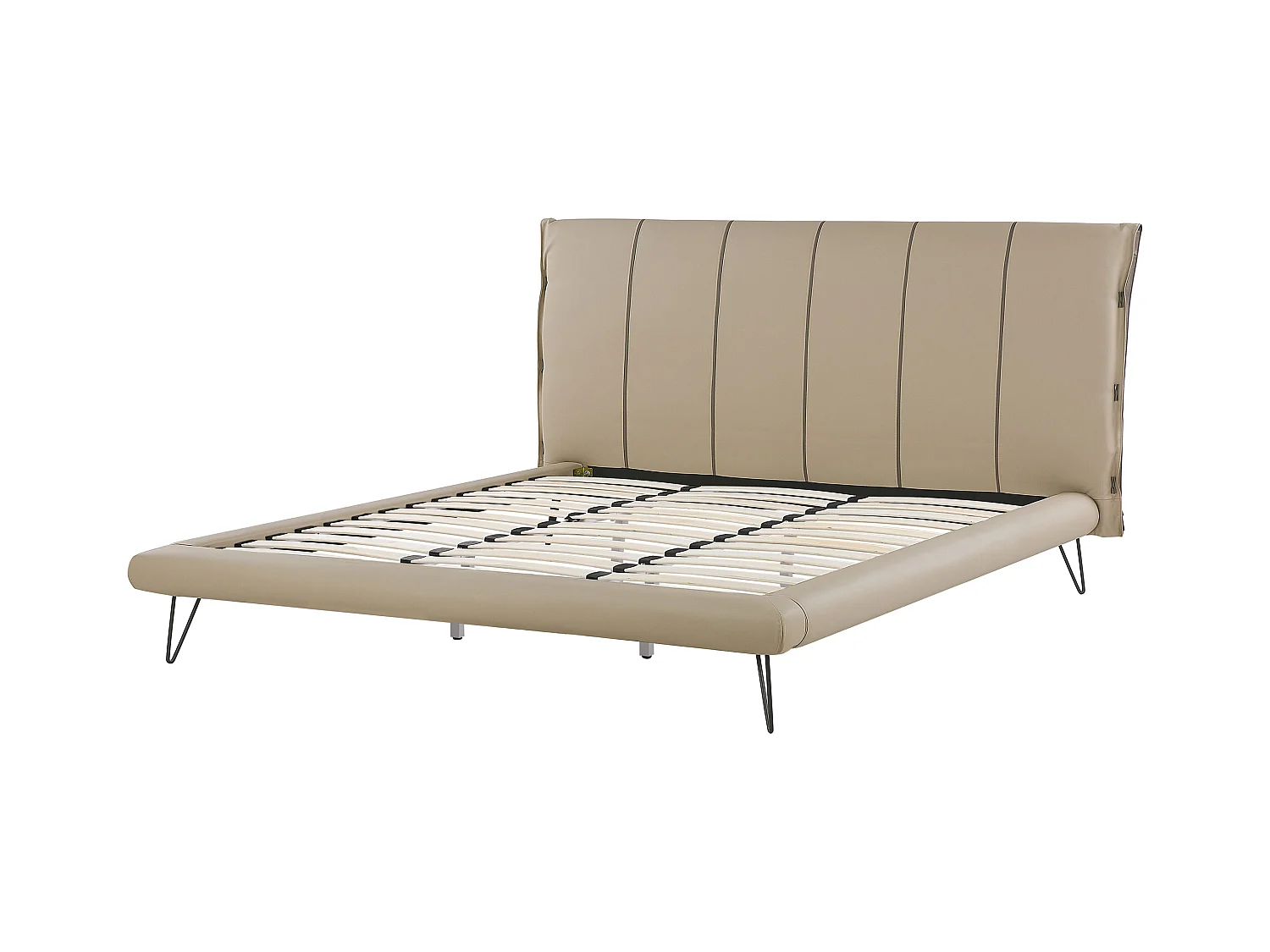 Slaapkamerset Kunstleer BETIN 180 x 200 cm Zandbeige