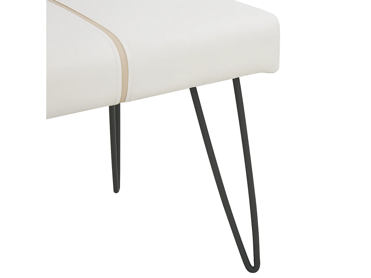 Conjunto de quarto de dormir Pele sintética BETIN 160 x 200 cm Creme