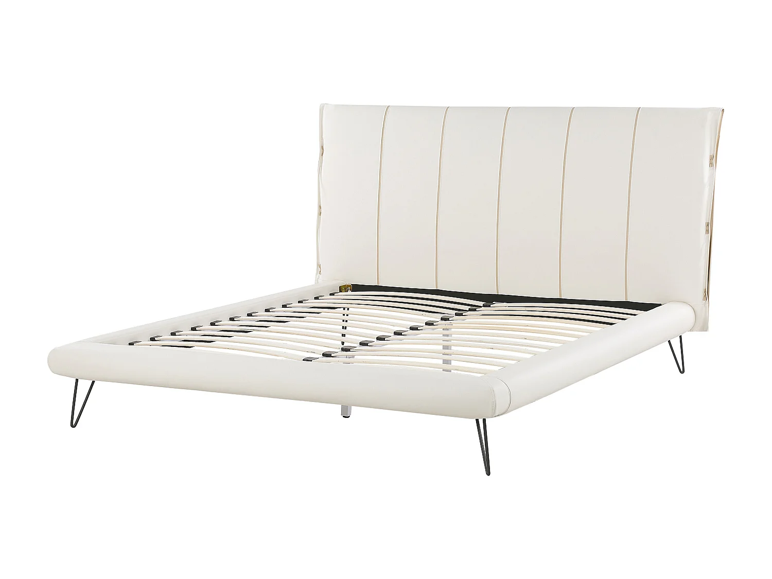 Ensemble de chambre Cuir PU BETIN 160 x 200 cm Beige clair