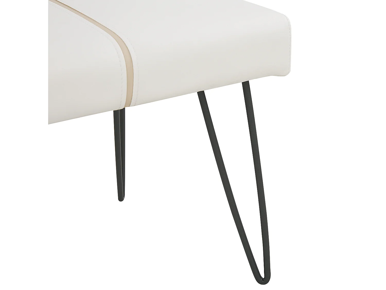 Conjunto de dormitorio Piel sintética BETIN 160 x 200 cm Crema