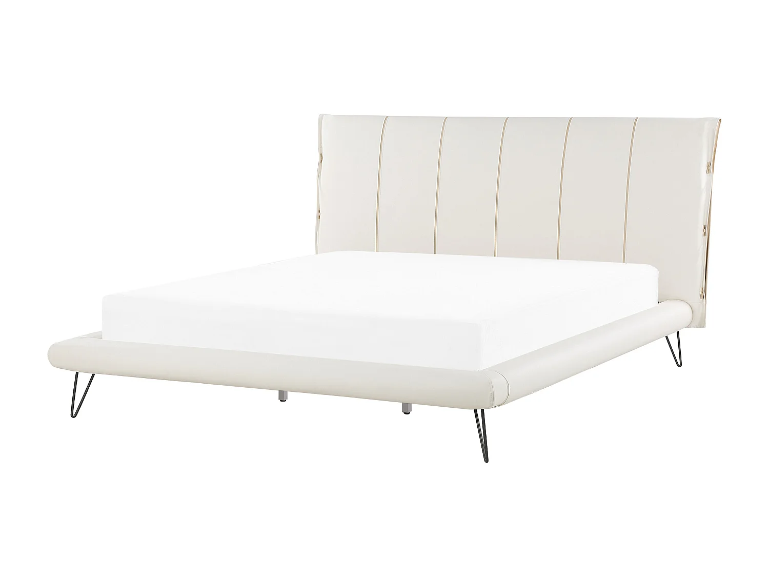 Ensemble de chambre Cuir PU BETIN 180 x 200 cm Beige clair