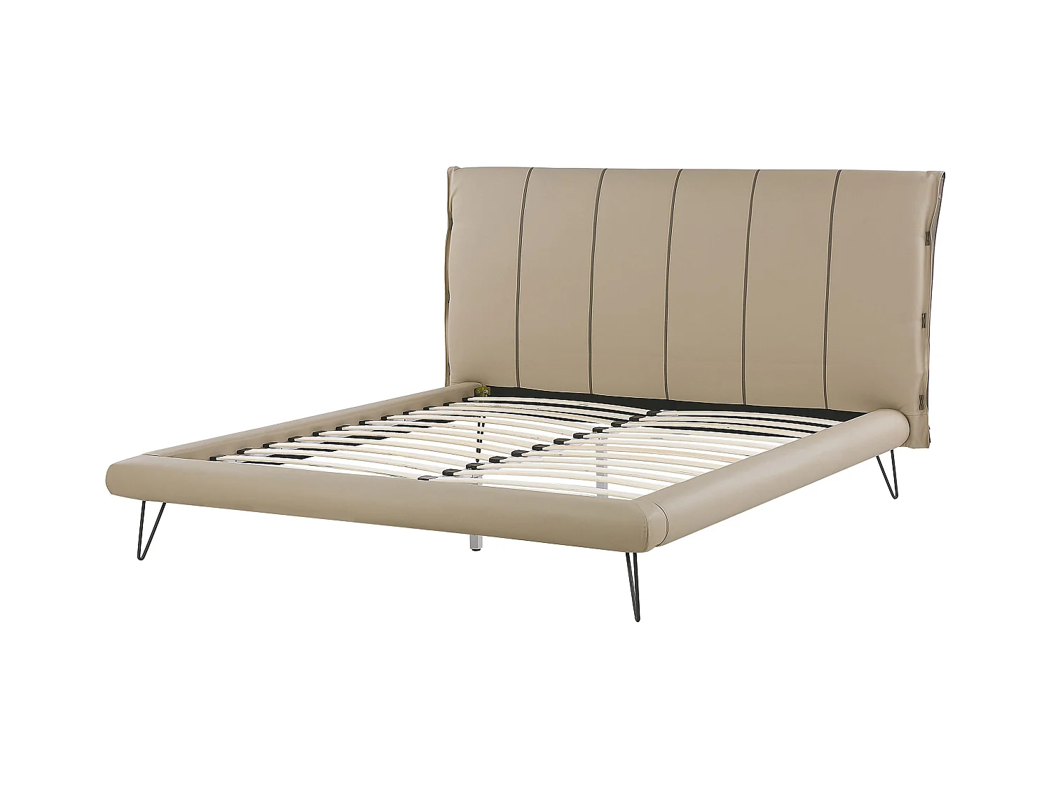 Set da camera da letto Pelle sintetica BETIN 160 x 200 cm Beige sabbia