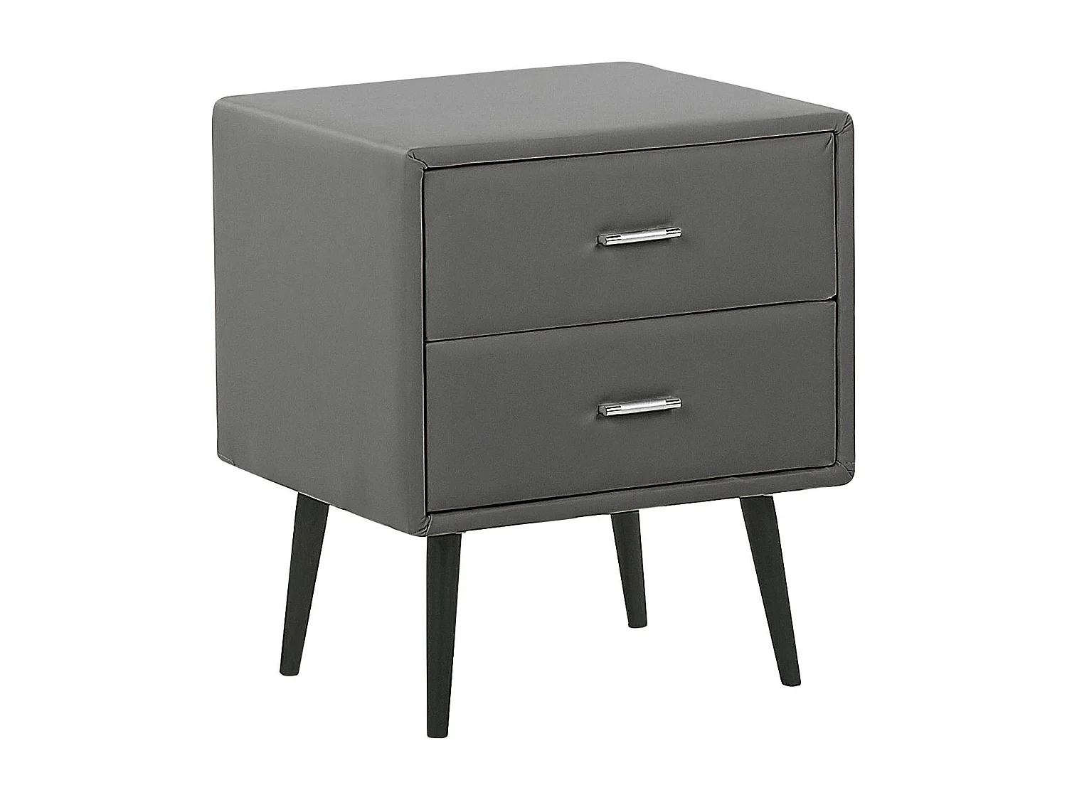 Ensemble de chambre Cuir PU ESSONNE 180 x 200 cm Gris