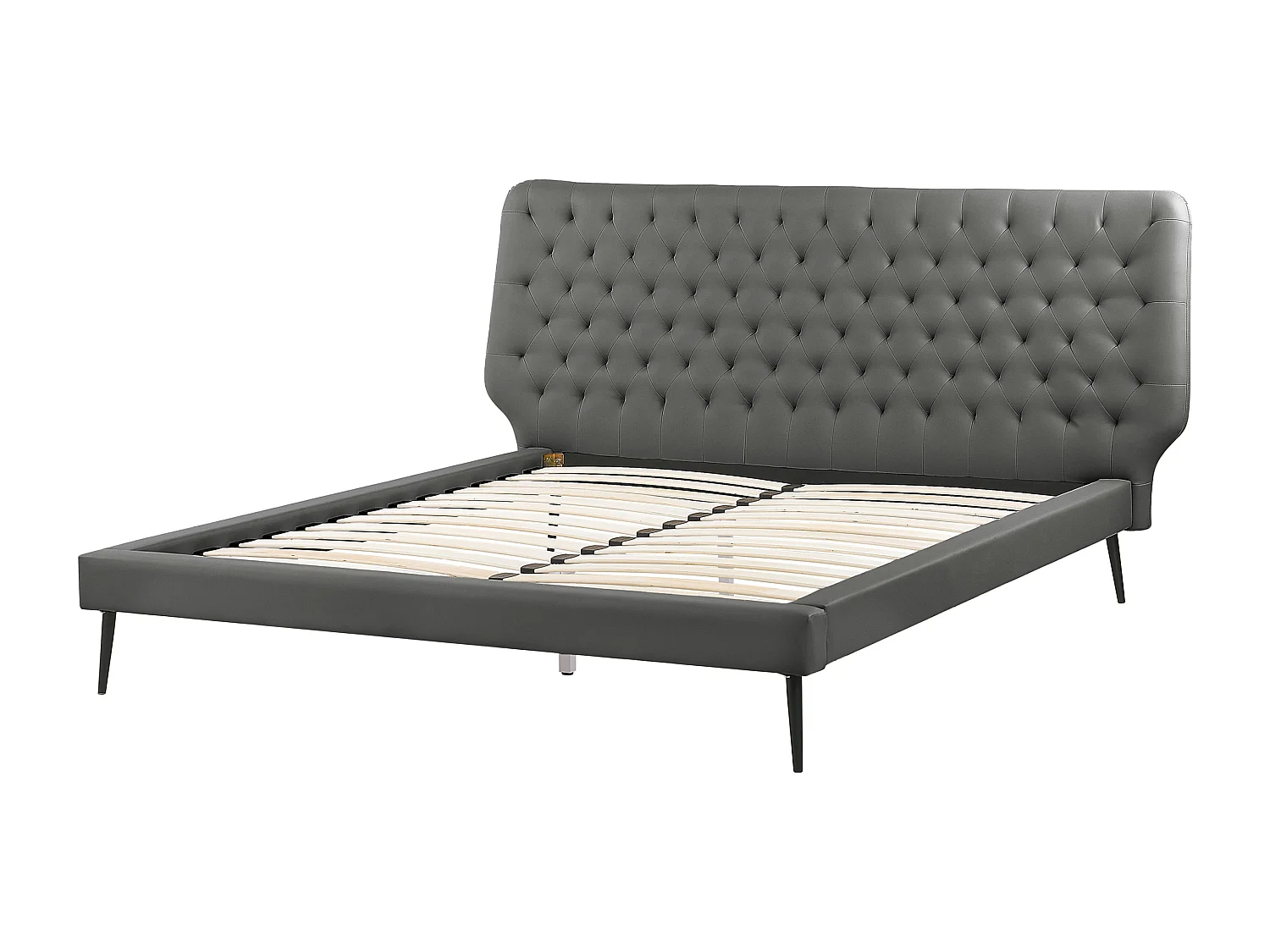 Slaapkamerset Kunstleer ESSONNE 160 x 200 cm Grijs