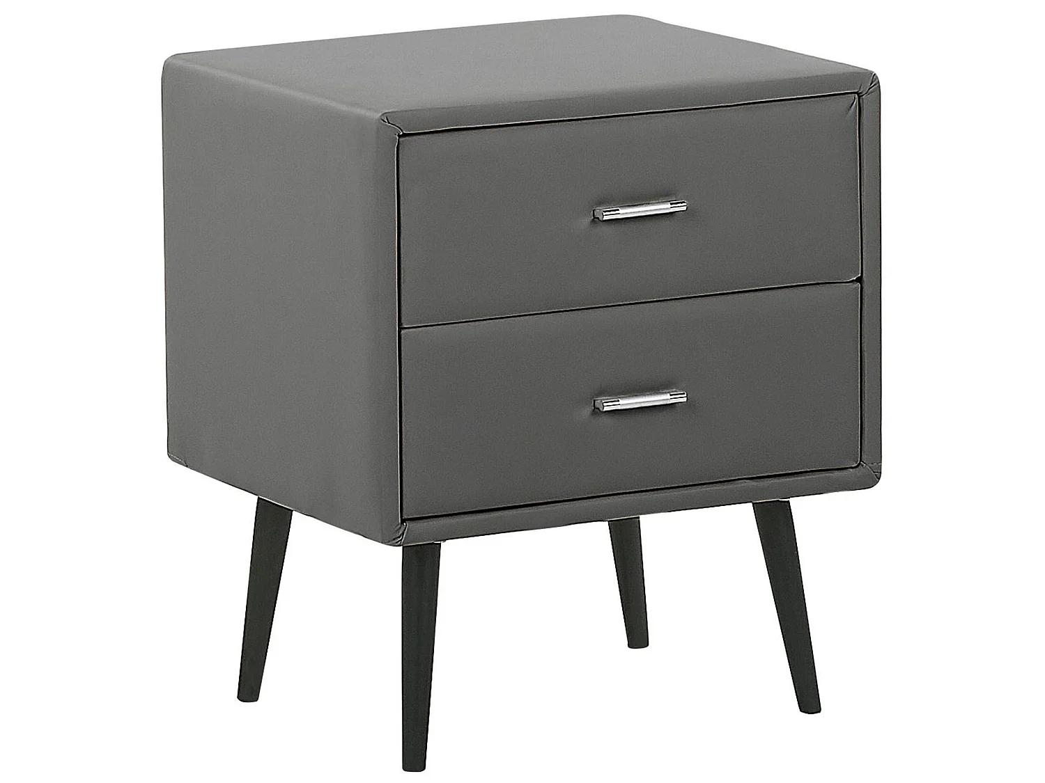 Ensemble de chambre Cuir PU ESSONNE 160 x 200 cm Gris