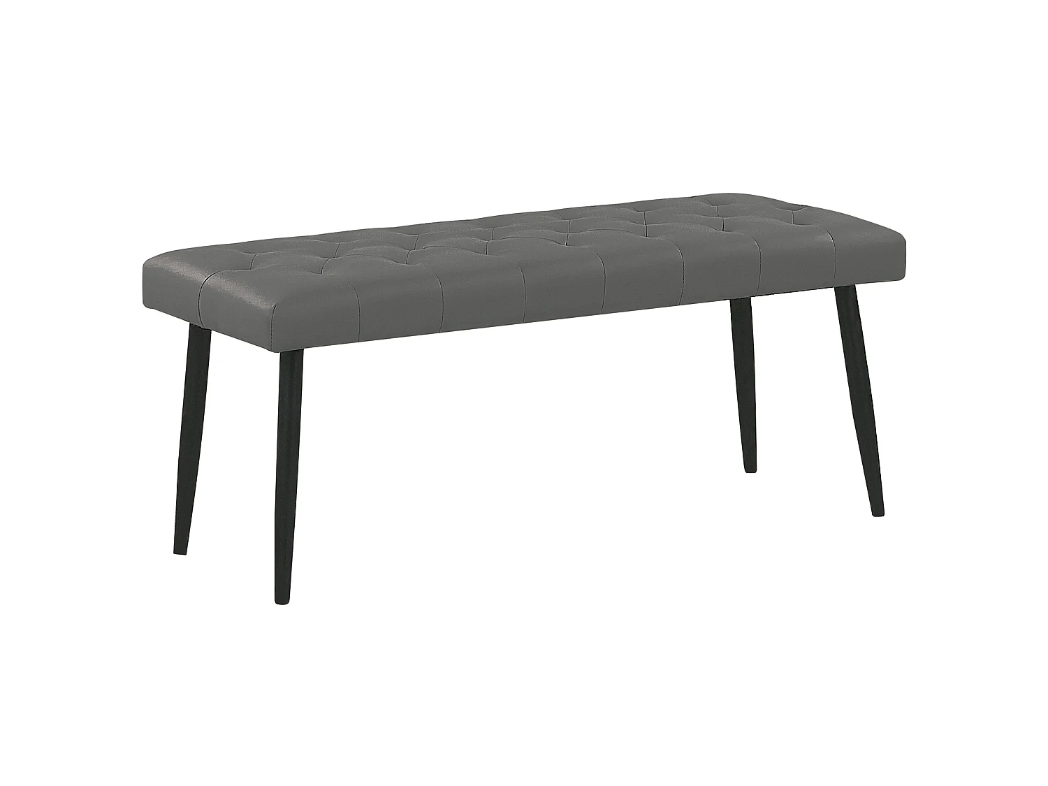 Ensemble de chambre Cuir PU ESSONNE 160 x 200 cm Gris