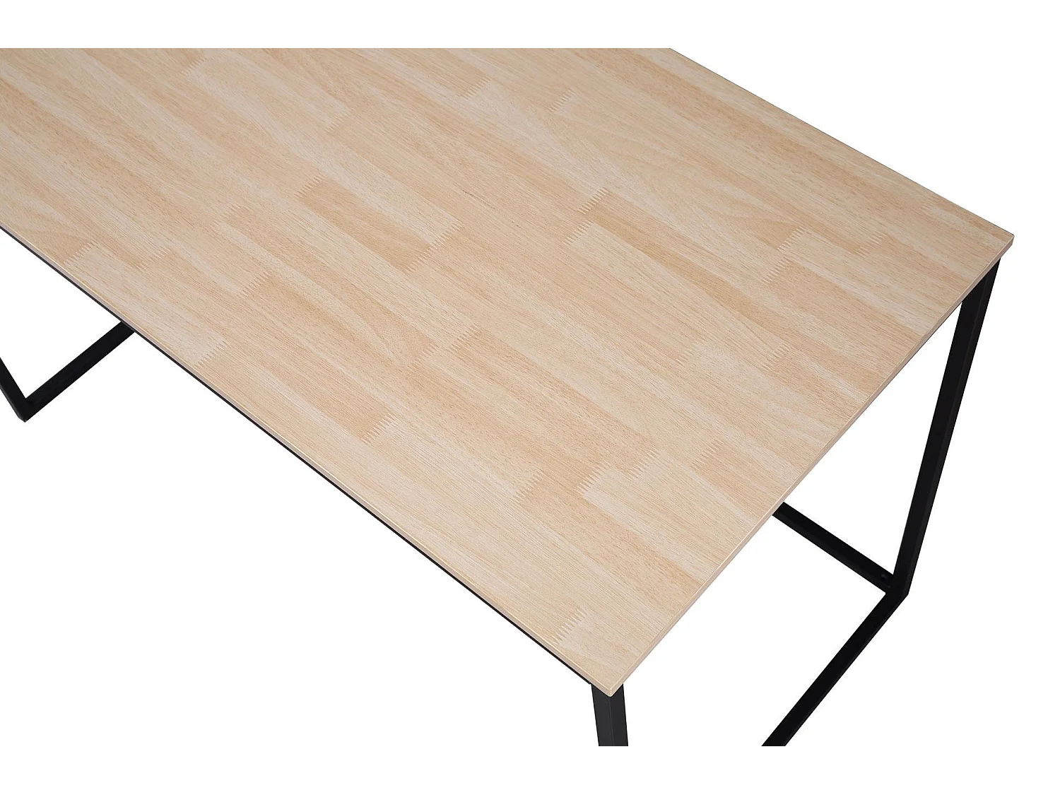 Bureau MIA. Plateau en bois couleur chêne nordique. Pieds en métal noir. 120x60x75cm