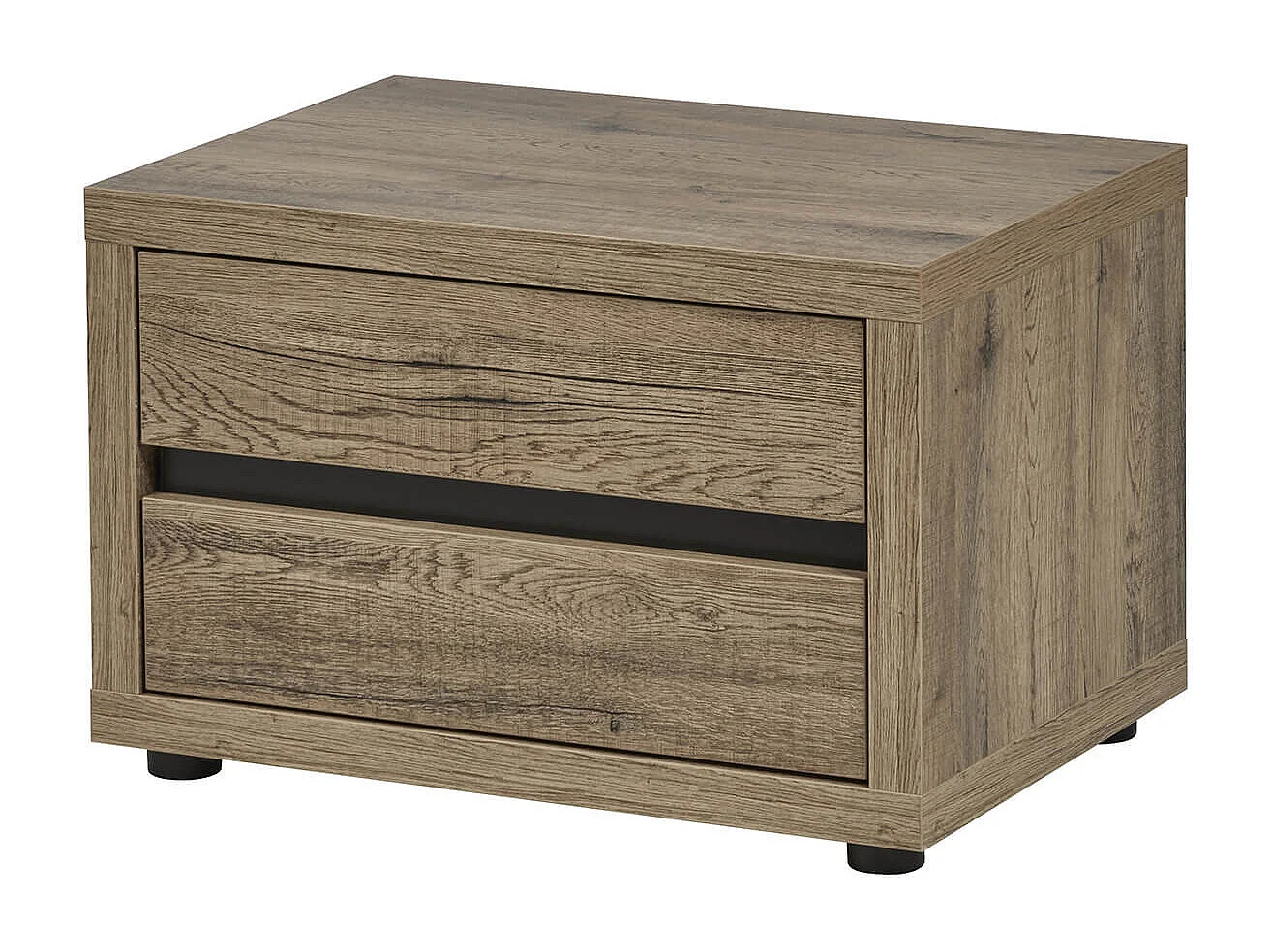 IRISA - Chevet 1 Tiroir Trompe-l'Oeil Aspect Bois