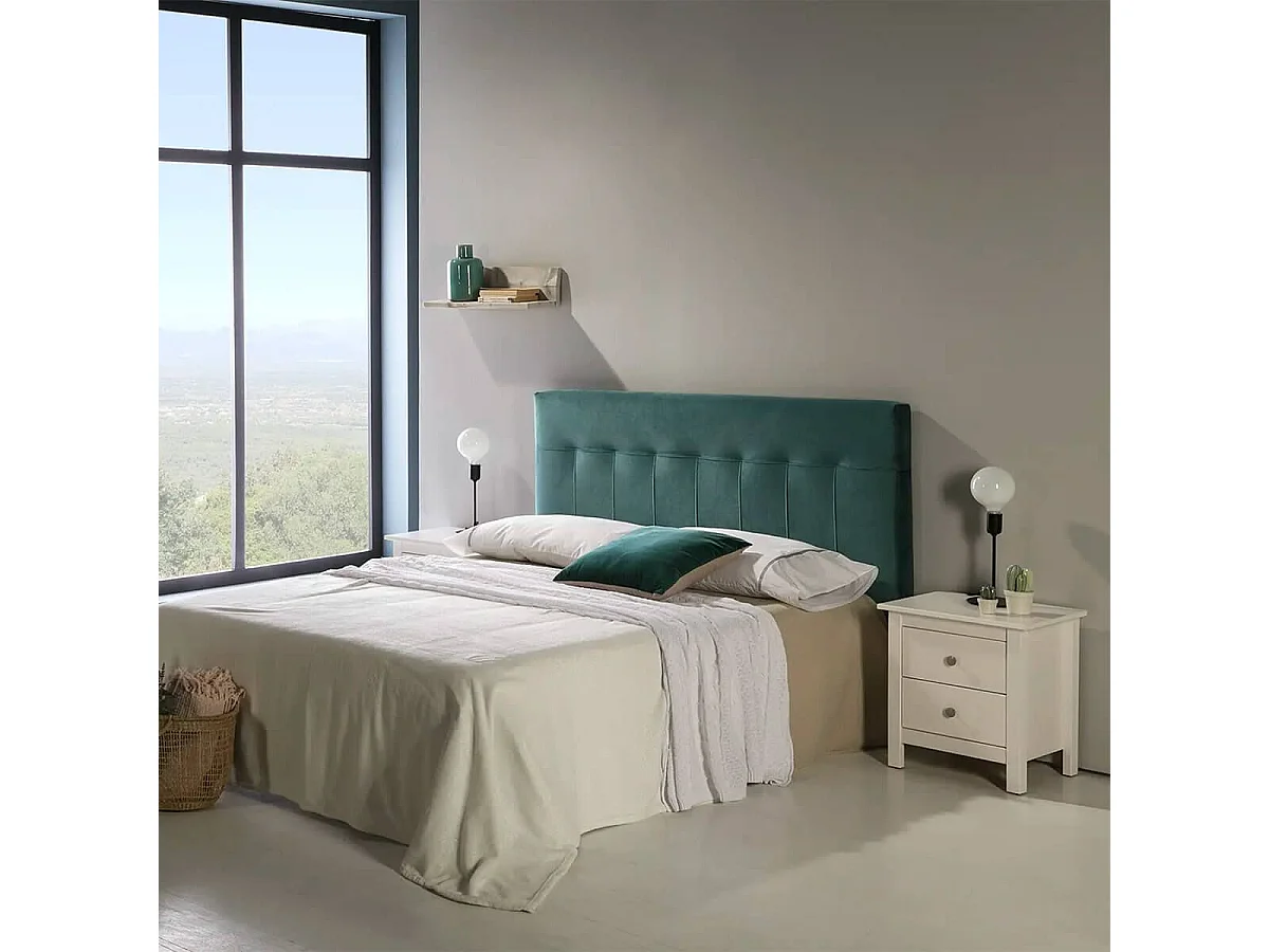 FRED - Chevet 2 Tiroirs Bois Massif Coloris Blanc