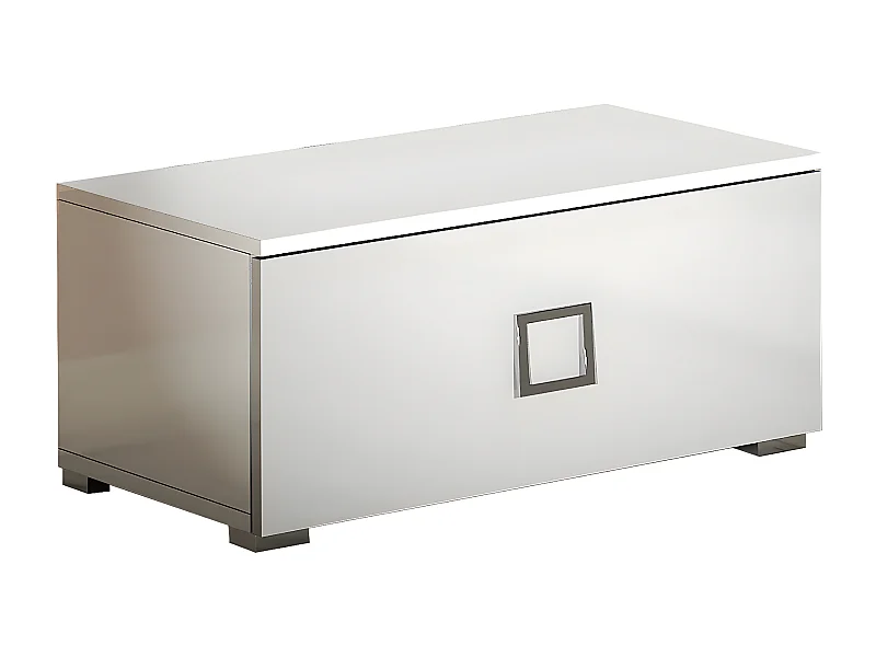 ROSABEL - Chevet 1 Tiroir avec Poignée Chromée