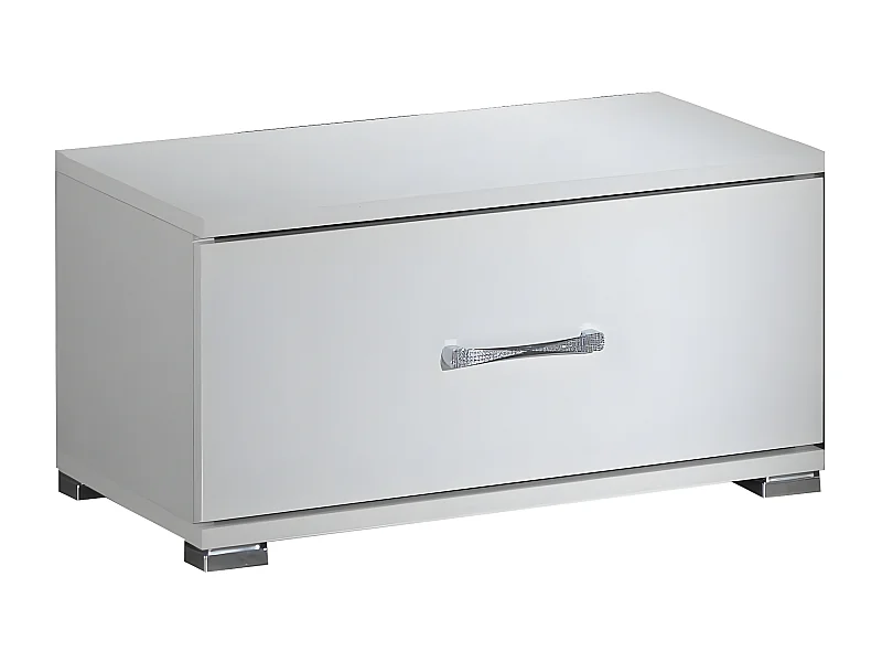 FADILY - Chevet 1 Tiroir Laque Blanc