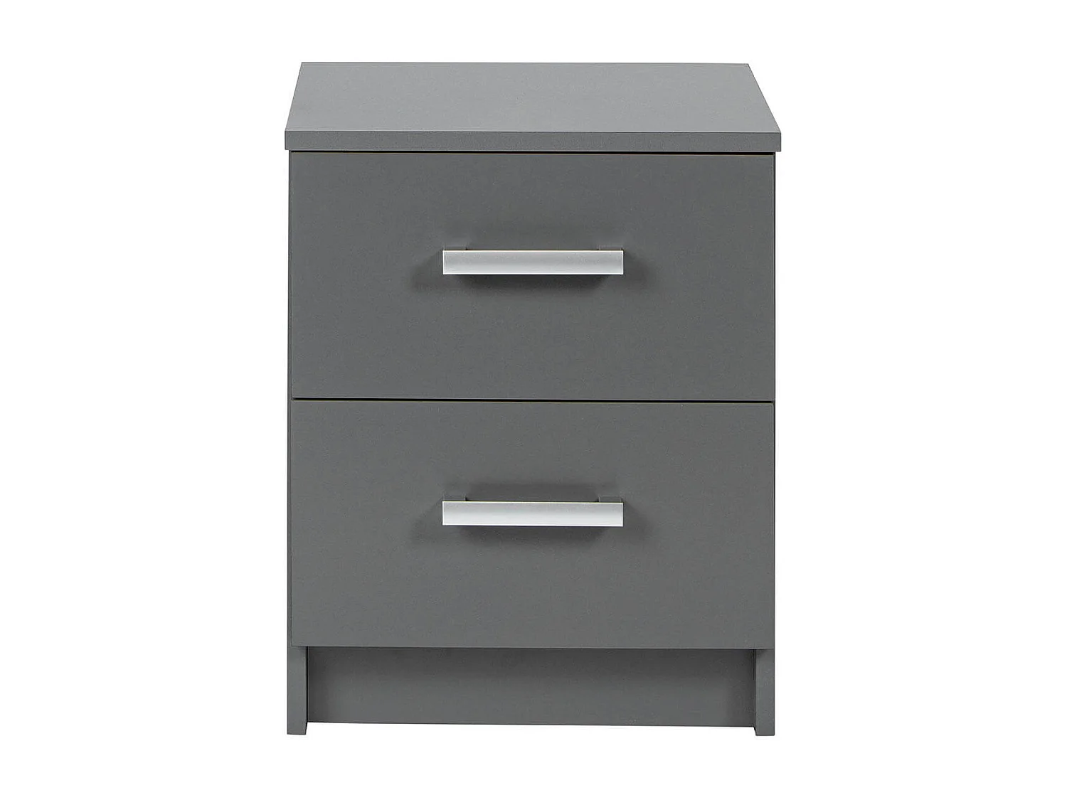 ZEINE - Chevet 2 Tiroirs Coloris Gris Graphite