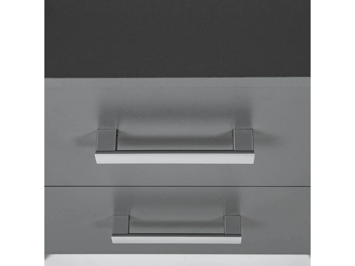 ZEINE - Chevet 2 Tiroirs Coloris Gris Graphite