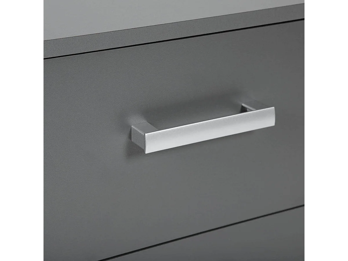 ZEINE - Chevet 2 Tiroirs Coloris Gris Graphite