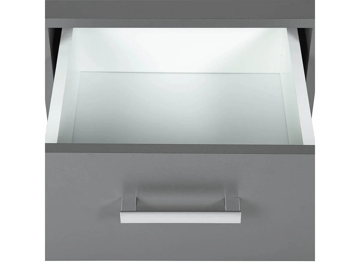ZEINE - Chevet 2 Tiroirs Coloris Gris Graphite