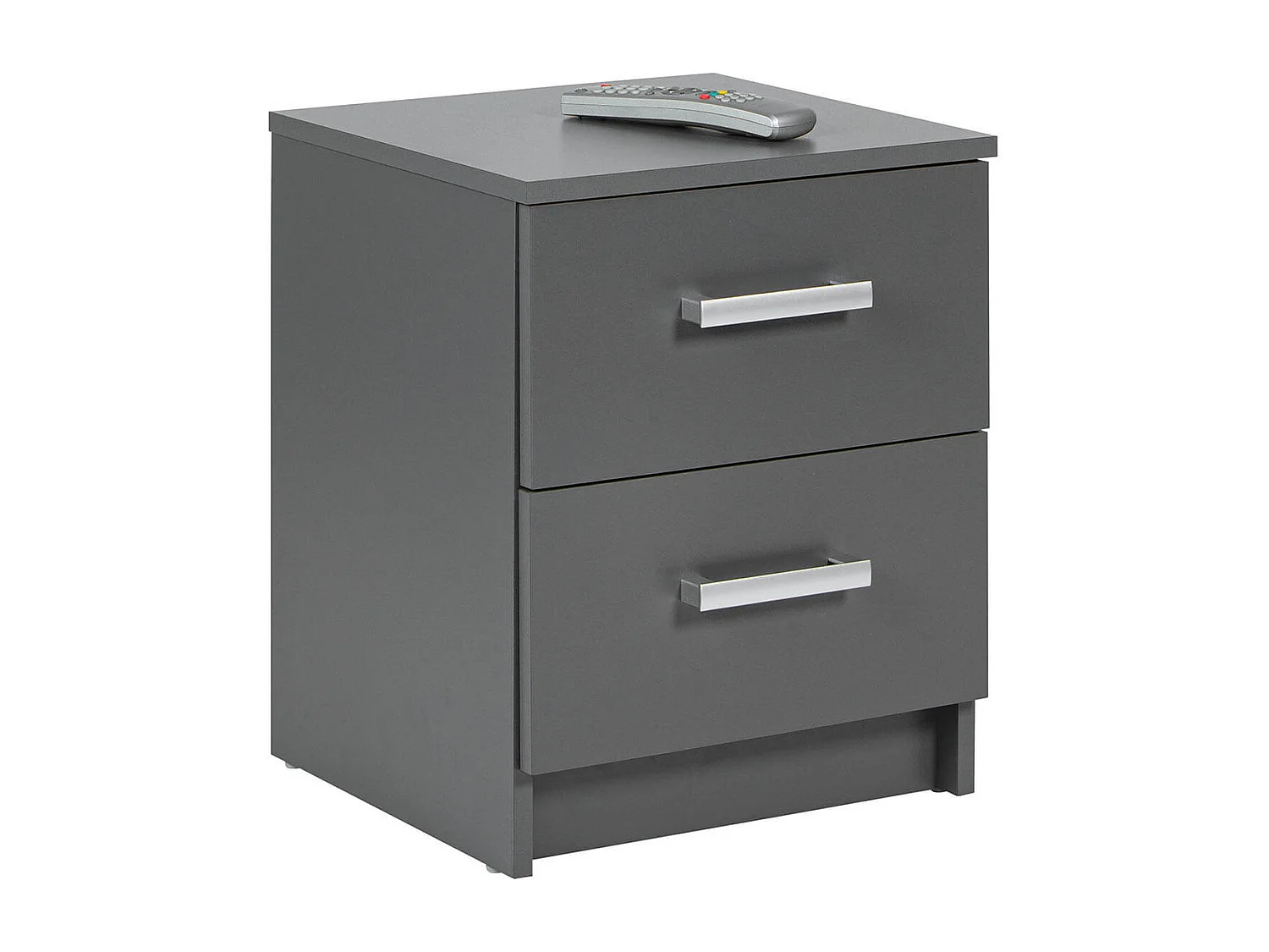 ZEINE - Chevet 2 Tiroirs Coloris Gris Graphite