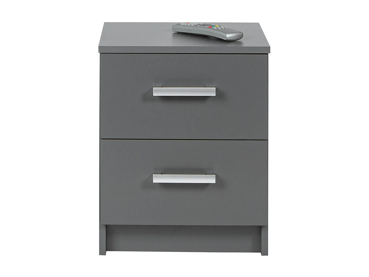 ZEINE - Chevet 2 Tiroirs Coloris Gris Graphite