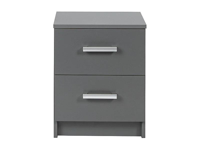 ZEINE - Chevet 2 Tiroirs Coloris Gris Graphite