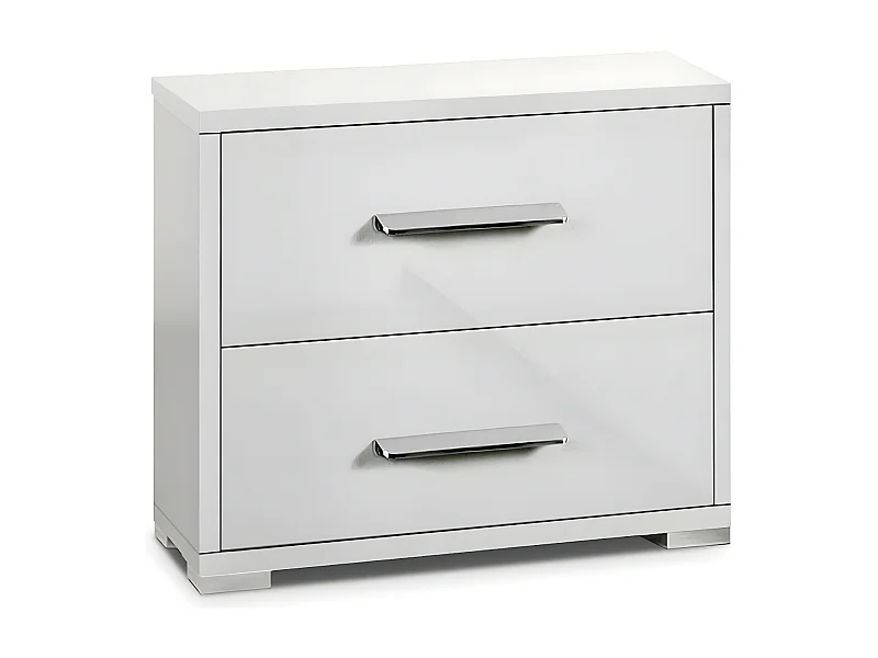 IZIA BLANCHE - Chevet 2 Tiroirs Façades Blanches
