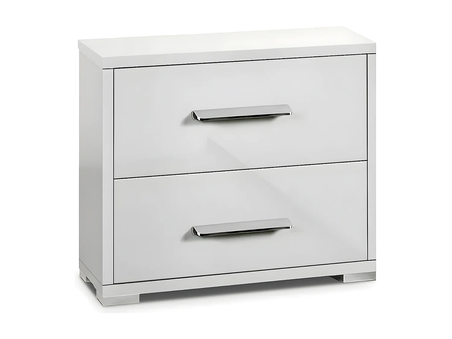 IZIA BLANCHE - Chevet 2 Tiroirs Façades Blanches