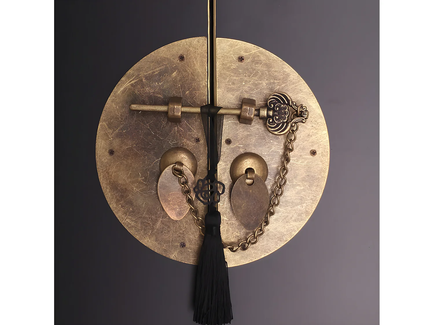 IVANA - Table d'Appoint 2 Portes 1 Tiroir Coloris Noir