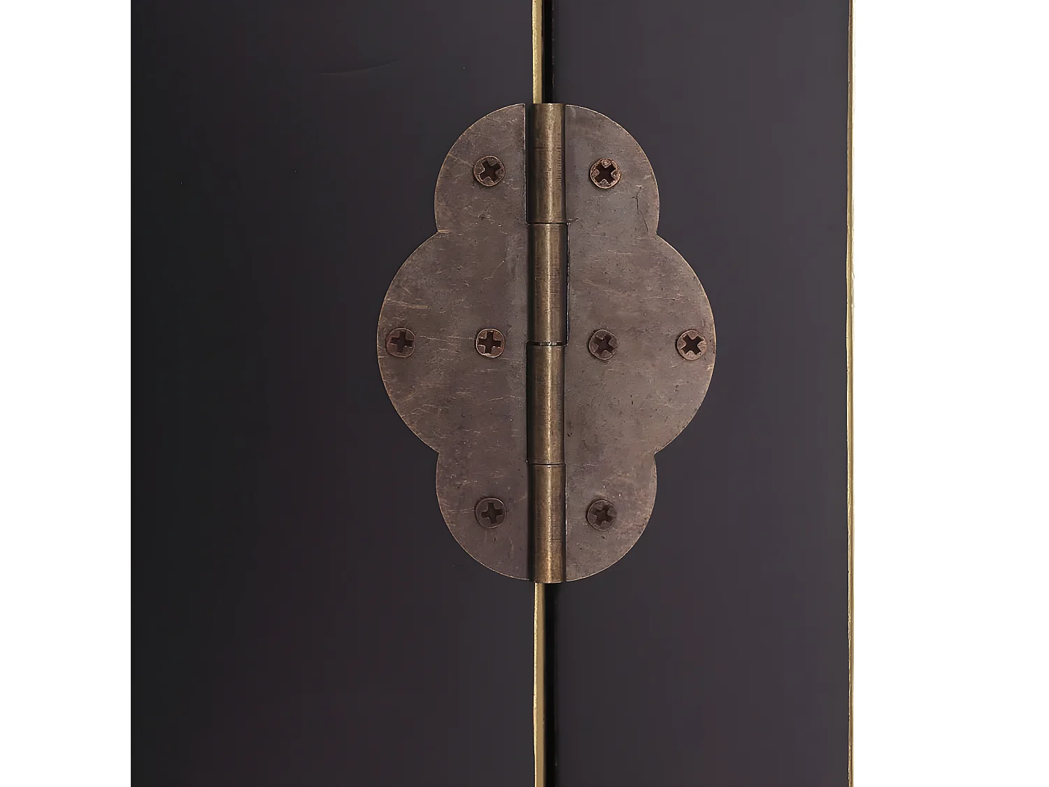 IVANA - Table d'Appoint 2 Portes 1 Tiroir Coloris Noir