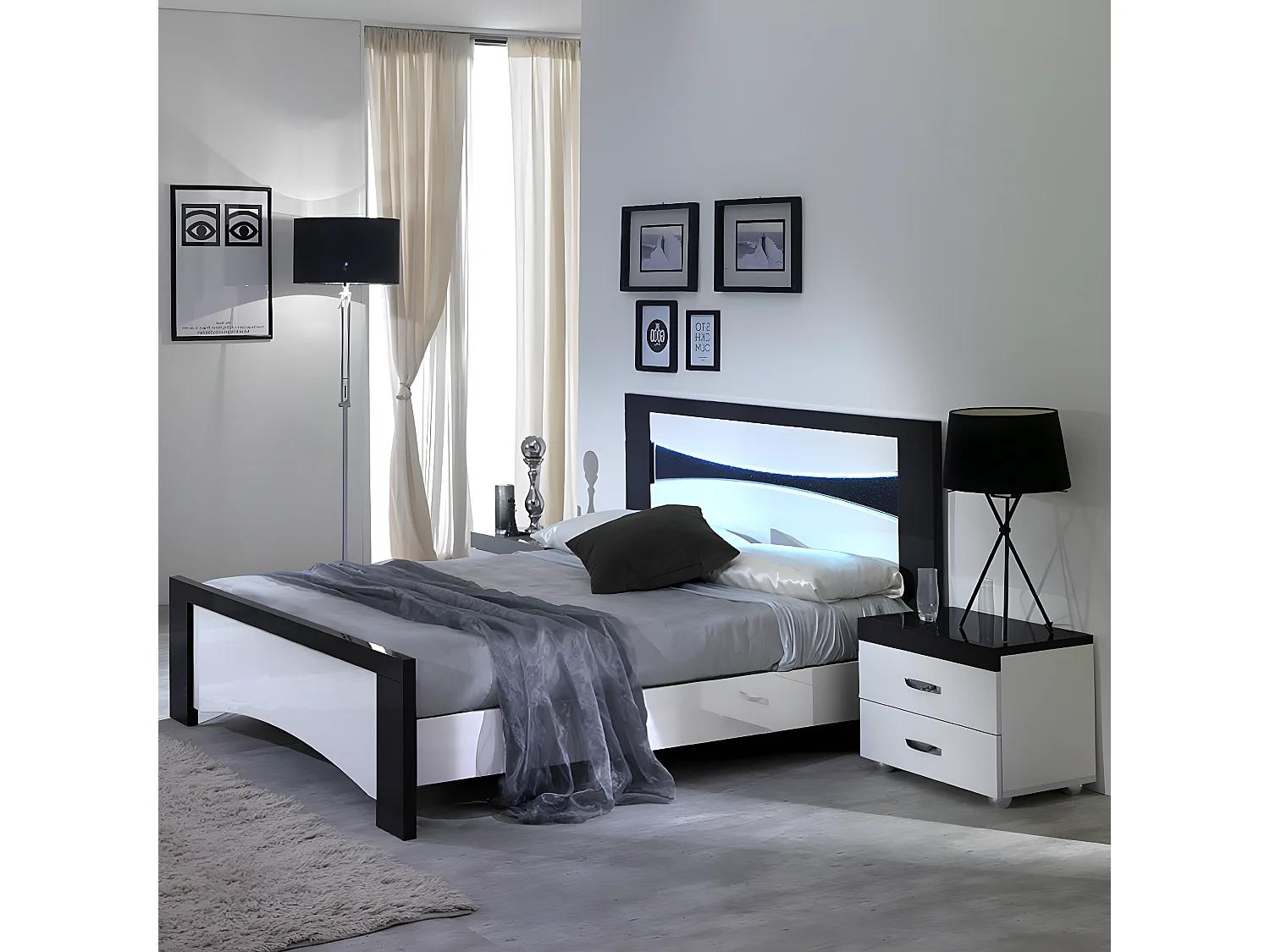 JUDITH NOIR - Chevet 2 Tiroirs