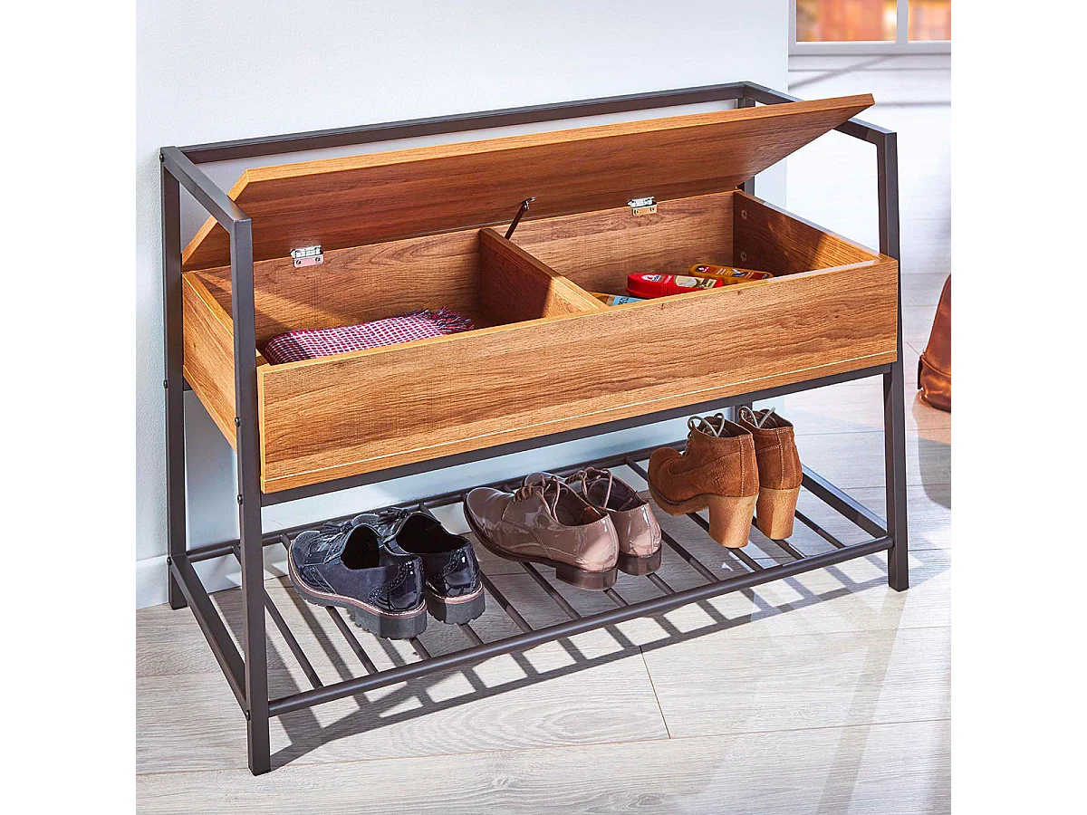 SELAH - Banc à Chaussures avec Coffre de Rangement