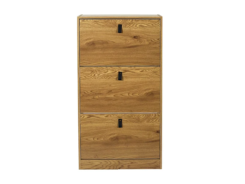 CLARY - Meuble à Chaussures 3 Portes Effet Bois